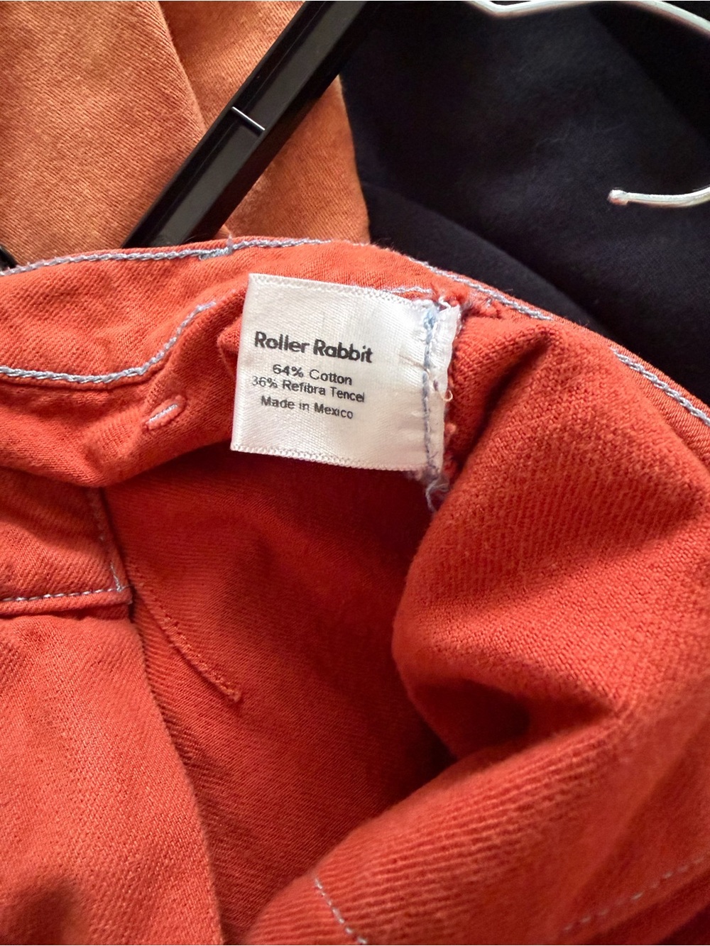 Roller Rabbit Rust Wide-Leg Cropped Jeans - Picture 5 of 6